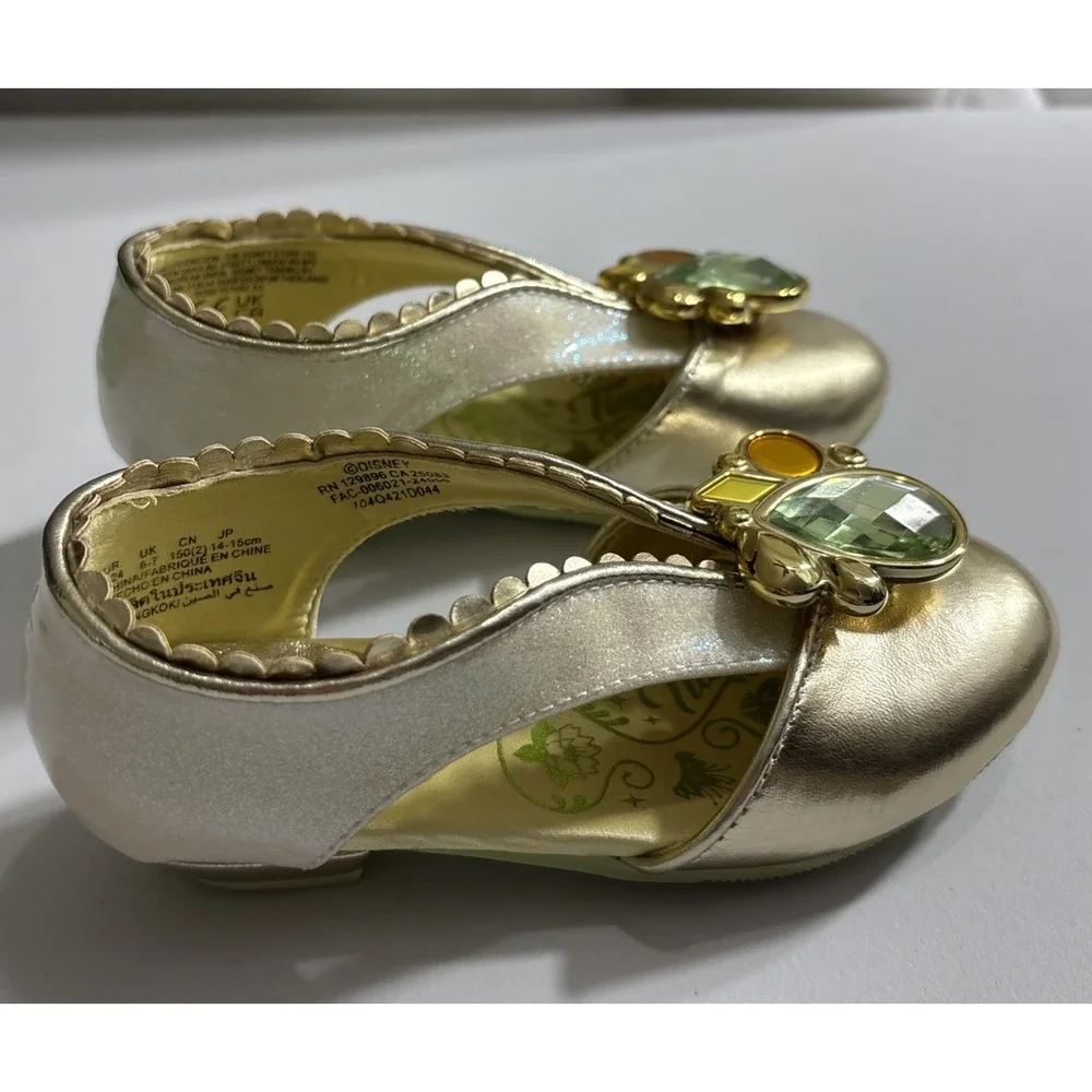 Disney Store Princess Tiana Costume Shoes The Princess and‎ the Frog Toddler 7/8